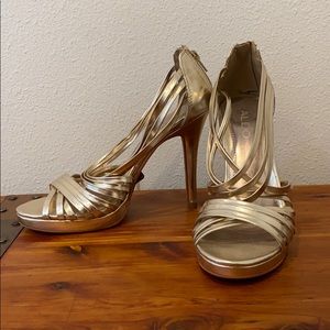 Strappy Aldo Gold Heeled sandals